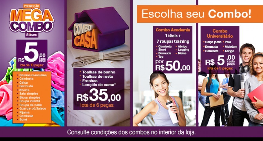 Promoção: Escolha o seu Combo