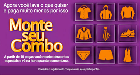 Promoção Monte seu Combo