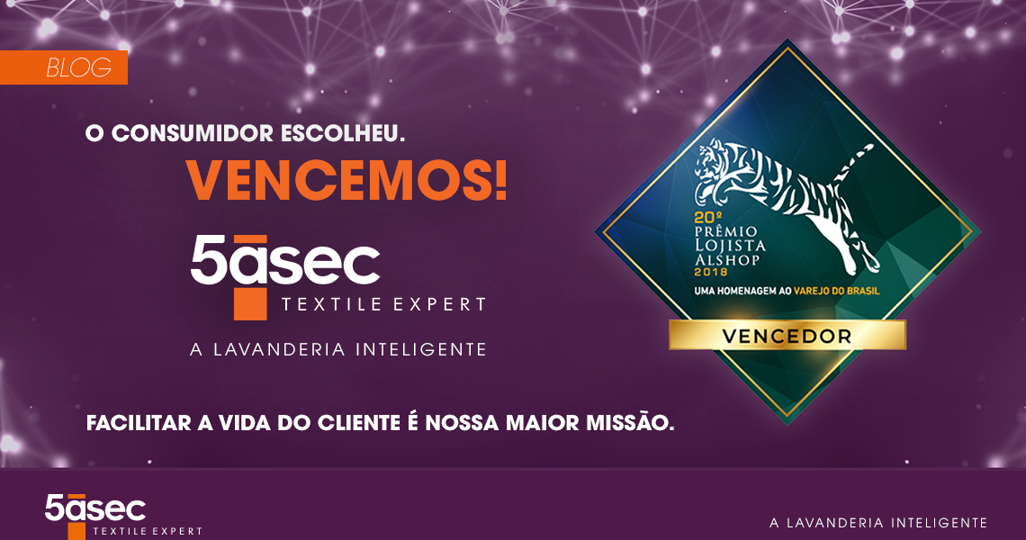 5àsec é uma das vencedoras do 20º Prêmio Lojista Alshop.