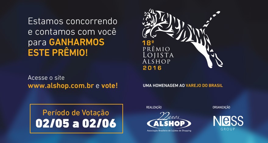 Votação aberta: 5àsec é indicada ao Prêmio Lojista Alshop